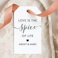 Liebe ist der Spice of Life Wedding Tag, Kraft