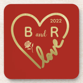 Liebe ist die Antwort auf den Valentinstag Getränkeuntersetzer
