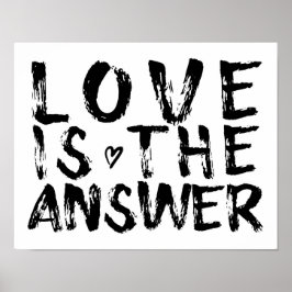 Liebe ist die Antwort - Liebe Zitat Inspiration Ku Poster