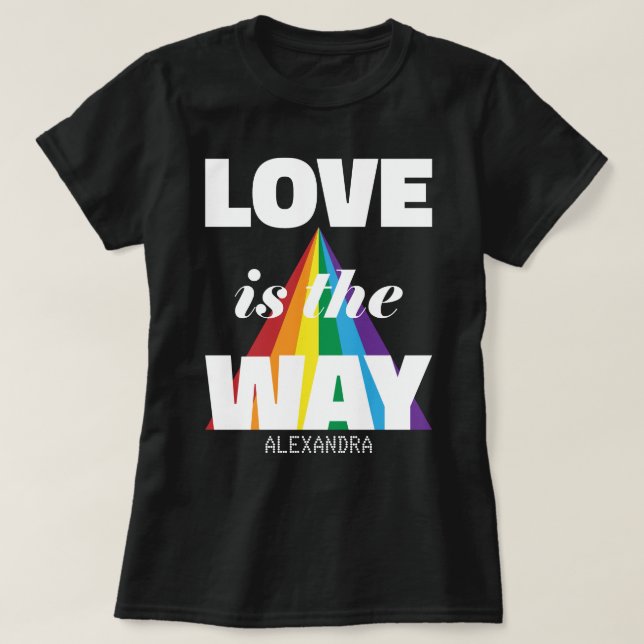 Liebe ist die Art, wie der Personalisierte Name de T-Shirt (Design vorne)