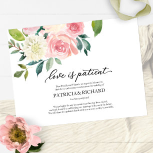Liebe ist die Aufschiebung der Hochzeit von Patien Postkarte