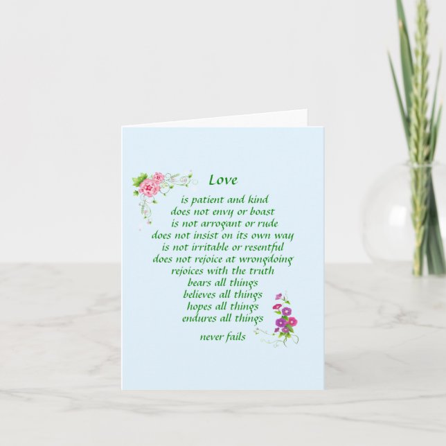 Liebe ist die Beste Notecard (Vorderseite)