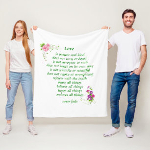 Liebe ist die Beste - schwarz Fleecedecke