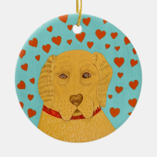 Liebe ist die Goldens-Regel - Stephen Huneck Keramikornament