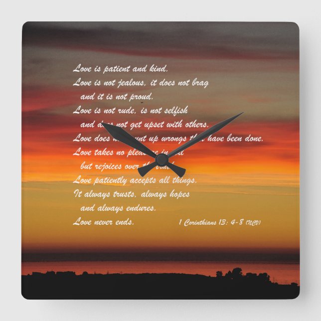 Liebe ist die kundenspezifische Uhr (Vorderseite)