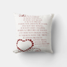 Liebe ist die Liebe des Patienten ist Typ 1 Korint Kissen