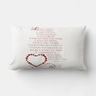 Liebe ist die Liebe des Patienten ist Typ 1 Korint Lendenkissen