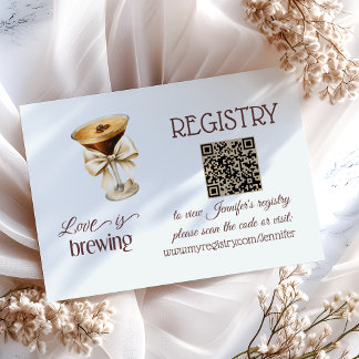 Liebe ist die Registrierung des Bow Coffee Brautpa Begleitkarte