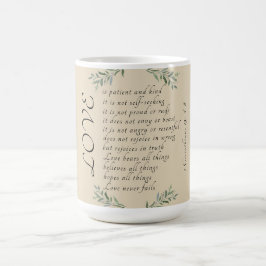 Liebe ist die Tasse für den geduldigen Kaffee