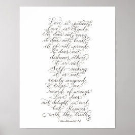 Liebe ist die Typografie der von Patienten inspiri Poster