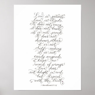 Liebe ist die Typografie der von Patienten inspiri Poster