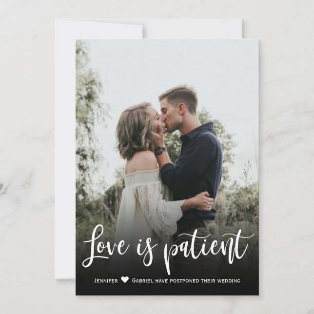 Liebe ist die verspätete Hochzeitsankündigung Einladung (Vorderseite)