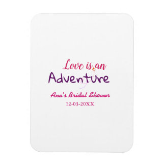 LIEBE IST EIN ABENTEUER ROSA LILA HOCHZEITSPAAR PL MAGNET
