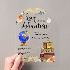 Liebe ist ein Adventure-Brautparty Acryleinladungen