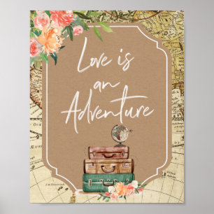 Liebe ist ein Adventure Brautparty Poster