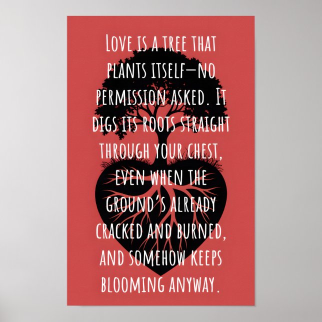 Liebe ist ein Baum  Poster (Vorne)
