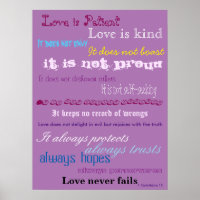 Liebe ist ein "Bibelverse Poster" für Patienten
