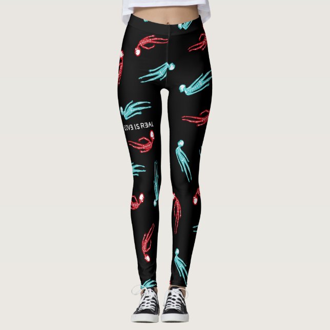 Liebe ist ein echtes Skelett Leggings (Vorderseite)
