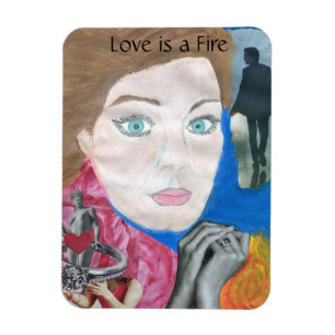 Liebe ist ein Feuer-Pop-Kunst-Musik-Magnet Magnet