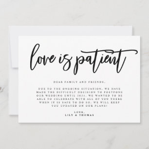 Liebe ist ein geduldiger Hochzeitstermin Ankündigung