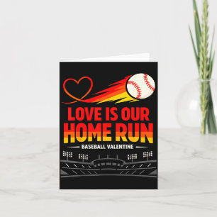 Liebe ist ein Homerun lustiges Baseball Valentinst Karte
