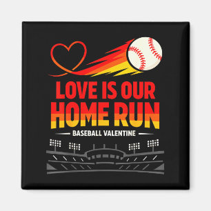Liebe ist ein Homerun lustiges Baseball Valentinst Magnet