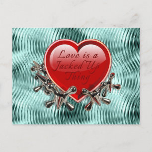 Liebe ist ein "Jacked-up-Sache" - Valentine Feiertagspostkarte