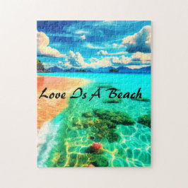 Liebe ist ein Strandpuzzle