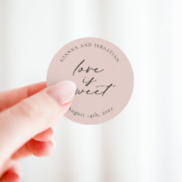 Liebe ist ein süßer Aufkleber, Personalisiertes Ga Runder Aufkleber