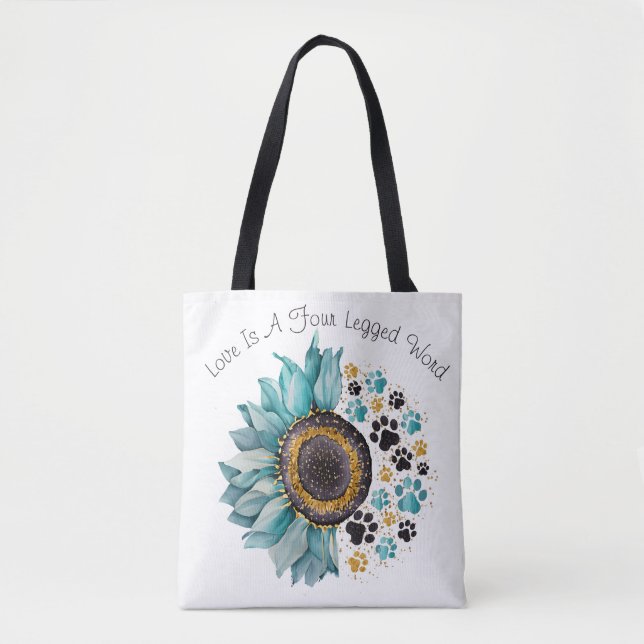Liebe ist ein vierbeiniges Wort, Hund Lover, Hunde Tasche (Vorderseite)