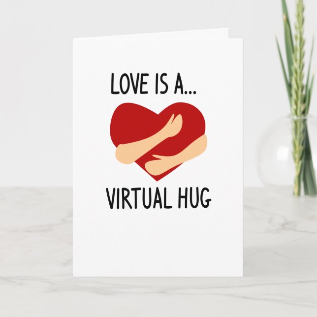 Liebe ist ein Virtual Hug Karte (Vorderseite)