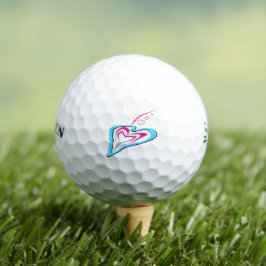 Liebe ist eine Herzenspur Golfball