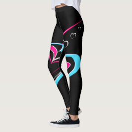 Liebe ist eine Herzenspur Leggings