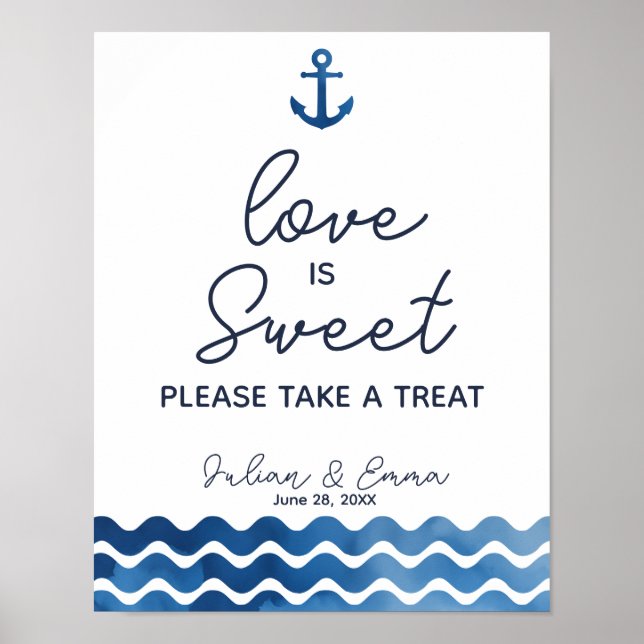 Liebe ist eine moderne Hochzeit / Party-Zeichen Poster (Vorne)