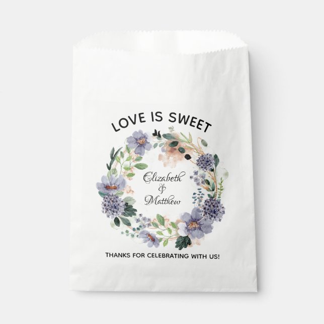 Liebe ist eine süße, elegante Blumenzeremonie Geschenktütchen (Vorderseite)
