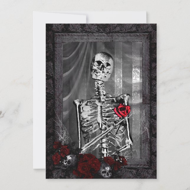 Liebe ist ewige gotische Hochzeit Einladung (Vorderseite)