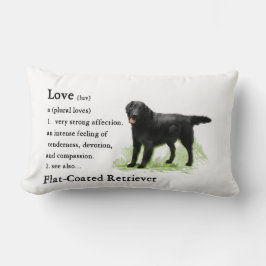 Liebe ist flach überzogener Retriever Lendenkissen