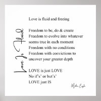 Liebe ist fließendes Gedicht Poesie Wand Kunst Pos