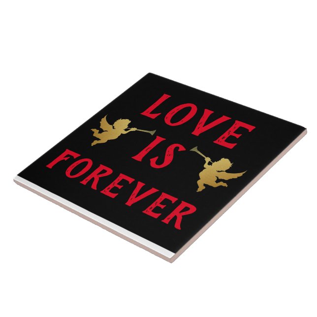 Liebe ist Forever Keramik Tile Fliese (Seite)