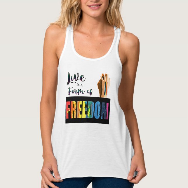 Liebe ist Freiheit Tank Top (Vorderseite)