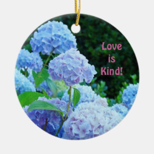 Liebe ist freundlich! Ornamente Blue Hydrangea Blu