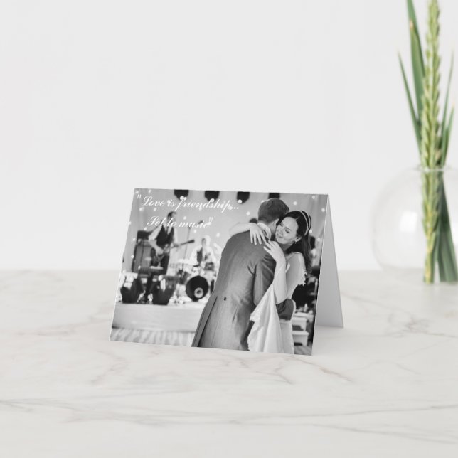 Liebe ist Freundschaft Set zur Musik Dankeskarte (Vorderseite)