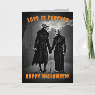 Liebe ist für immer Halloween-Rhyme-Karte Feiertagskarte
