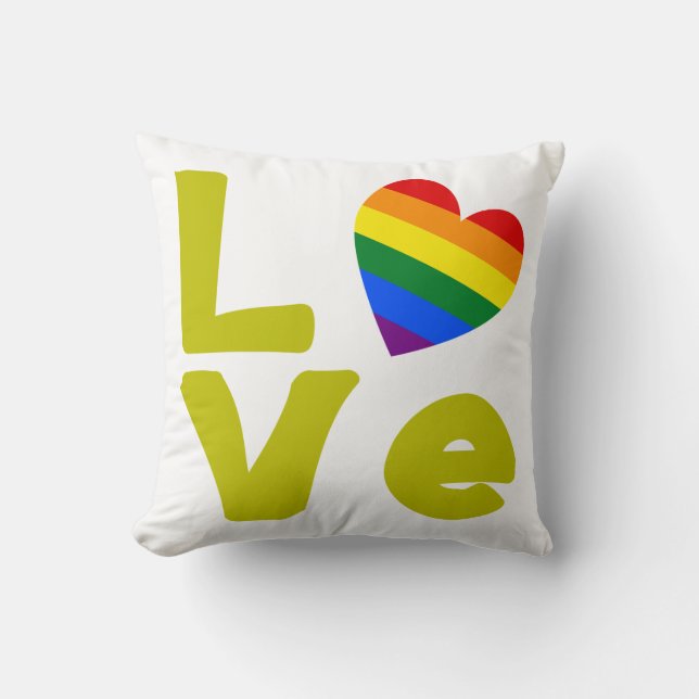 Liebe ist Gay Gold Kissen (Vorderseite)