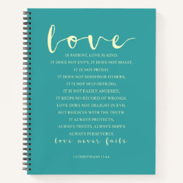 Liebe ist geduldig, 1 Korinther 13:4-8 Notizbuch