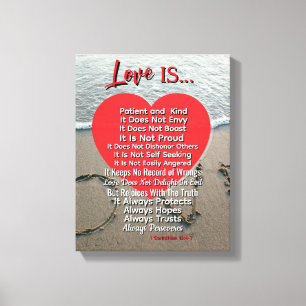 Liebe ist geduldig - 1 Korinther 13 Hochzeiten Leinwanddruck