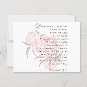 Liebe ist geduldig – Bibel-Hochzeitskarte Postkarte