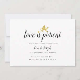 Liebe ist geduldig Datum ändern Verschiebung Save The Date
