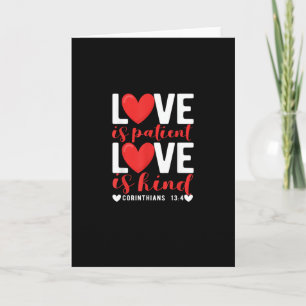 Liebe ist geduldig, freundlich, lustig, christlich karte