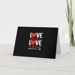 Liebe ist geduldig freundlich lustig christliches  karte